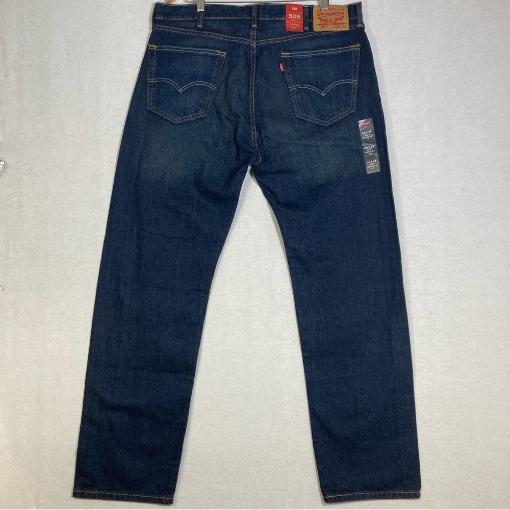 Levi's Strauss & Co Men’s Jeans Demin Regular 505  Straigh Fit Blue W38 L33 - Picture 2 of 14